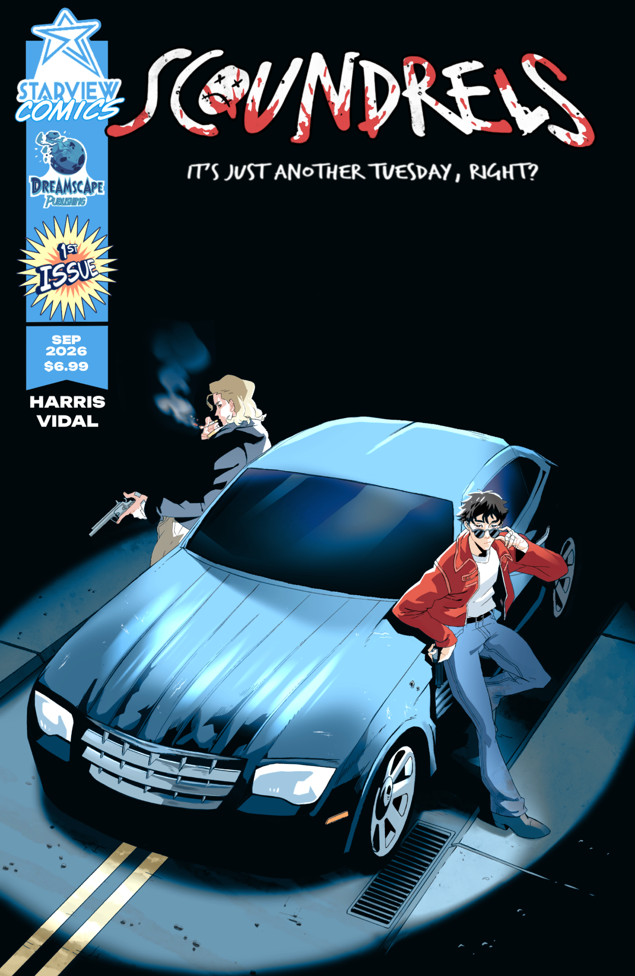 SCOUNDRELS Issue #1 main cover by João Vidal